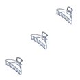 thumbnail image 2 of maskred Fashion Claw Clips Large Simple Style Handy Simple Style Sturdy Exquisite Accessories Barrettes for Women White/Arc 3Set, 2 of 6