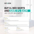 thumbnail image 5 of MesaSe Sheets & Beyond Solid Microfiber 14” Bed Skirt  Queen  White, 5 of 5