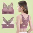 thumbnail image 5 of B91xZ Adjustable Strap Triangle Bra Soft Touch Breathe Bralette,Purple XL, 5 of 5
