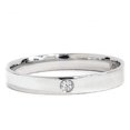 thumbnail image 1 of Bague de Promesse de Mariage Solitaire Ronde Plate de 3 mm en Or 14 K avec Diamant Hautement Poli, 1 of 2