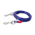 thumbnail image 1 of Heavy Duty Steel Wire Dog Leash for Small Medium Dogs Durable Double Hook Pet Tether Outdoor Training Secure Walking Control Chew Proof, 1 of 4