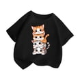 thumbnail image 3 of Carry Camisole Fille Haut à Volants Enfant Filles Mignon Graphique Col Rond Manches Courtes Tee Été Décontracté T-Shirt, 3 of 5