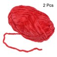 thumbnail image 3 of Unique Bargains 2 Pelotes Fil Velours Fil Chenille 87,49 Verges Polyester Fil Doux pour Couverture 2 Pcs Rouge, 3 of 7