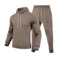 thumbnail image 2 of Mens Long Sleeve, Tracksuit with Hooded Pullover and Elastic Waist, 2 of 5