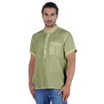 thumbnail image 1 of Atasi Short Kurta Mandarin Collar Tee Solid Short Sleeve Henley Shirt With Pocket, 1 of 7