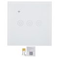 thumbnail image 1 of Interrupteur à Poteau Unique, 3 Gang Smart Light Schedule Switch Variateur Intelligent Matériaux Écologiques, 1 of 14
