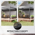 thumbnail image 4 of Outsunny 10' x 7' Patio Pergola with Retractable Canopy, Black, 4 of 10
