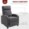 thumbnail image 4 of HOMCOM Push Back Recliner Chair Home Theater Seating with Padded Seat, 4 of 10