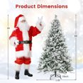 thumbnail image 3 of Gymax 6 FT Pre-Lit Artificial Christmas Tree Snow-Flocked Hinged Xmas Tree w/ 240  LED Lights & 850 Branch Tips, 3 of 10