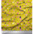 thumbnail image 1 of Soimoi Silk Fabric Flower Watercolor Printed Fabric 1 Yard 42 Inch Wide, 1 of 3
