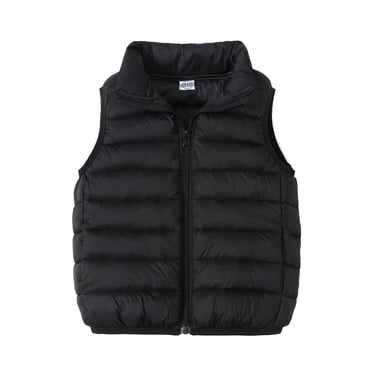 Cameland Doudoune Sans Manches d'Hiver pour Enfants Garçons Filles, Couleur Unie, Fermeture Éclair, Veste en Duvet Sans Manches, Manteau Chaud pour Tout-Petits