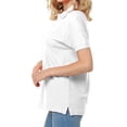 thumbnail image 2 of Basico Polos Blancs à Col pour Femmes 100 % Coton Manches Courtes Polos de Golf pour Femmes et Adolescentes, 2 of 6