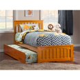 thumbnail image 2 of Atlantic Furniture Mission Twin XL Platform Bed with Trundle in Caramel, 2 of 7