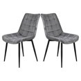 thumbnail image 1 of Alexent Modern Velvet Dining Chairs, Gray (Set of 2), 1 of 11