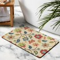 thumbnail image 5 of Non-Slip Green Floral Area Rug - Modern 20x32 Inch Washable Carpet for Bedroom, Bathroom, Entryway and Laundry Room - Distressed Small Accent Rug, 5 of 5
