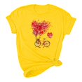 thumbnail image 5 of Meichang Chemises pour Femmes Joyeuse Saint-Valentin Hauts T-Shirts Graphiques Cœur en Bonbon Hauts Col Rond Coupe Ample Manches Courtes T-Shirts Saint-Valentin pour Femmes, 5 of 5