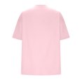 thumbnail image 4 of Plebaso T-Shirts Surdimensionnés pour Femmes 2025 Manches Courtes Hauts Amples Col Rond Décontracté Uni T-Shirts Basiques pour Femmes, 4 of 5