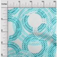 thumbnail image 2 of oneOone Silk Tabby Turquoise Blue Fabric Geometrical Sewing Material Print Fabric By The Yard 42 Inch Wide, 2 of 4