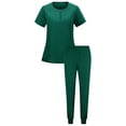thumbnail image 2 of Ensemble de Sarraus pour Femmes 2 Pcs, Ensemble d'Uniforme d'Infirmière de Jogging Extensible, Hauts Confortables et Respirants et Pantalons Fuselés, 2 of 4