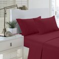 thumbnail image 2 of Martha Collection 1800 Series Embossed Deep Pocket Sheet Set - Super Soft & Wrinkle Free - Luxurious Bed Sheets Set (Full, Burgundy), 2 of 2