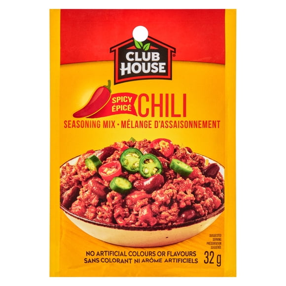 Club House, Dry Sauce/Seasoning/Marinade Mix, Hot'N Spicy Chili
