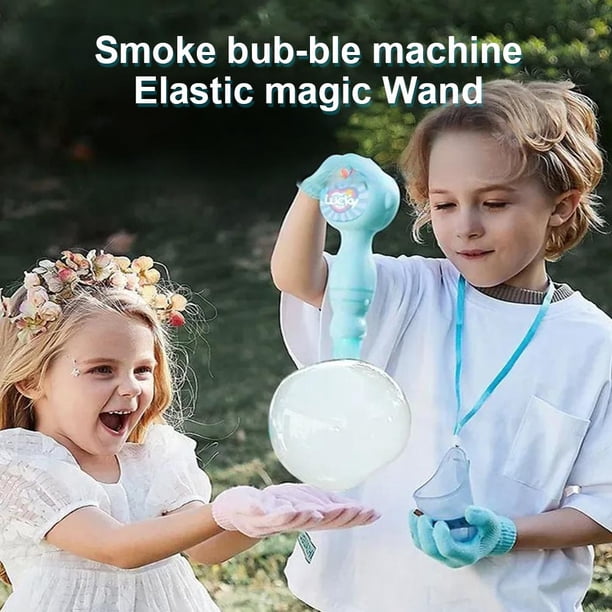 Machine à Bulles Magique Avec Fumée Colorée Et Lumières - Effet Brouillard Interactif Pour Fête, Facile à Transporter, Taille De Bulle Réglable