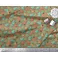 thumbnail image 3 of Soimoi Poly Georgette Fabric Geometric Sign,Clover & Monstera Leaves Print Fabric by The Yard 42 Inch Wide, 3 of 3