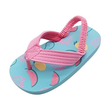 Ketyyh-chn99 Girls Adjustable Sandals Toddler Eva Beach Shoes Girls Shoes Strap & Flops Boys Flip For Kids Sandals With Adjustable Summer Girls Sandals for 2-2.5Years,Sky Blue