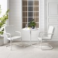 thumbnail image 3 of Crosley Ridgeland 3 Piece Outdoor Bistro Set in White Gloss, 3 of 8