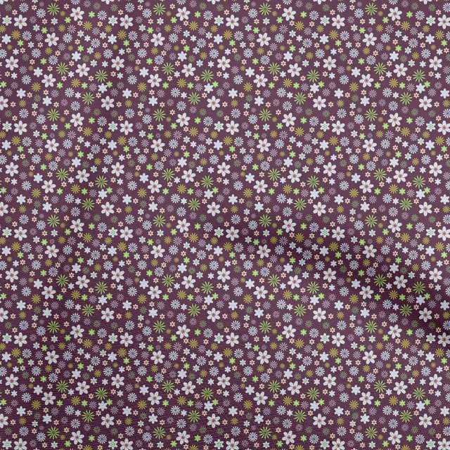 oneOone Rayon Wine Fabric Floral Fabric For Sewing Printed Craft Fabric By The Yard 56 Inch Wide
