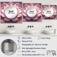 thumbnail image 4 of Designart "Delicate Blooming Pink Nelumbo Nucifera II" Lotus Square Mirror For Wall Decor - Large Pink Square Mirror Printed Wall Decor - Modern Square Living Room Mirror, 4 of 5