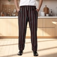 thumbnail image 2 of WEIYLL Pants for Men Suitable Kitchen Work Loose Fit Stripe Print Casual Red Pant Size M, 2 of 7