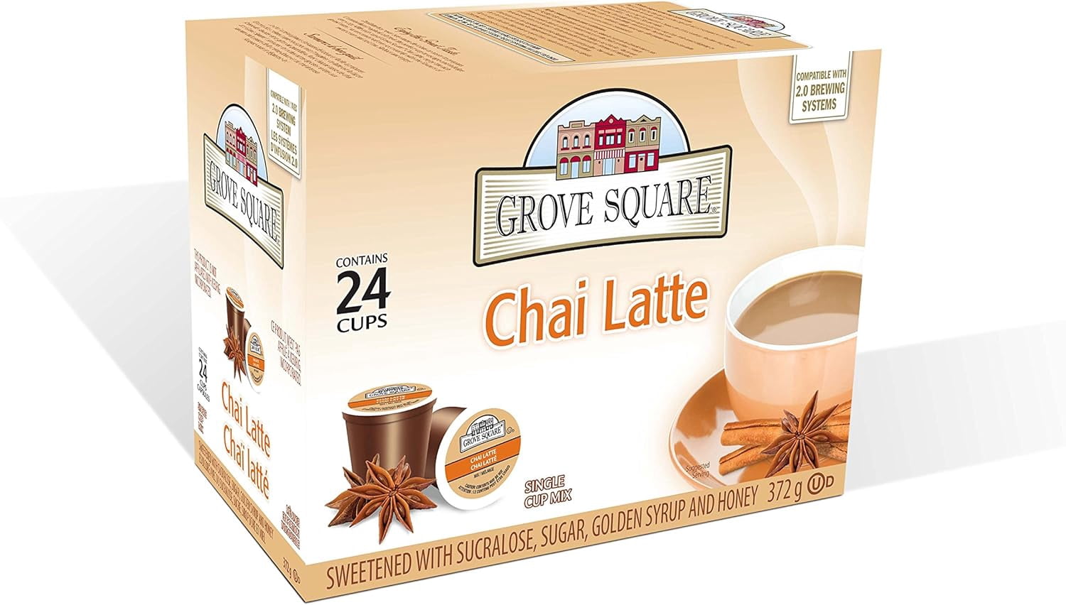 Grove Square Chai Latte Single Serve Tea Pods 48 count