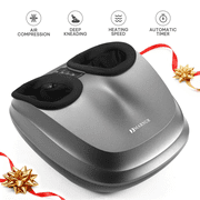 Shiatsu Foot Massager with Heat and Air Compression, Deep Kneading for Muscle Relief & Relaxation, Christmas Gifts for Women, Men, Fits up to Size 12, Dark Gray
