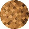 thumbnail image 1 of Ahgly Company Machine Washable Indoor Round Transitional Mahogany Brown Area Rugs, 3' Round, 1 of 7