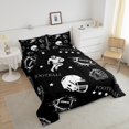thumbnail image 4 of Erosebridal Ensembles de Couette Rugby City Format Simple, Couettes et Duvets de Soccer Vintage, Décor Thème Soccer, Réversible 2 Pcs, 4 of 8