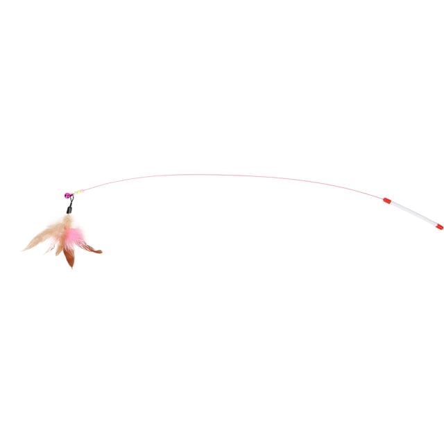 LHCER Wire Chaser Wand Teaser,Pet Feather Teaser Retractable Wand Interactive Feather Toys Fishing Rod For Cats Play Exercise,Retractable Wand Cat Toy