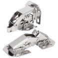 thumbnail image 1 of Buffer Hinge, 2Set 104x44x40mm Nickel Plating Bridge Hinge With Screws For Bookcases For Wardrobe Furniture For Closet Cabinet, 1 of 8