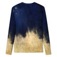 thumbnail image 5 of Jsaierl T-Shirts à Manches 3/4 pour Femmes, Imprimé Scintillant, Col Rond, Grande Taille, Décontracté, Ample, Tendance, Sortie, Fête, 5 of 5
