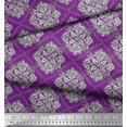thumbnail image 2 of Soimoi Rayon Fabric Damask,Leaves & Floral Block Print Fabric by Yard 42 Inch Wide, 2 of 3