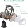 thumbnail image 3 of Respirator Mask Full Face Respirator Mask Reusable Gas Mask 6800 Facepiece Respirator 15 in1 Full Face Cover Set with Storage Bag Against Gases Dust Vapors for Welding Sanding Cutting Coa, 3 of 14