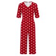 thumbnail image 5 of Wensltd Combinaison Pantalon pour Femmes d'Été à Imprimé Floral, Décontractée, à Manches Courtes, avec Poches Latérales, 5 of 5