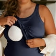 thumbnail image 2 of RKSTN Built in Bra Tank Tops for Women Ribbed Plus Size Solid Color Crew Neck Casual Base layer Casual Fitted Bra Shirts, 2 of 10