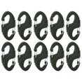 thumbnail image 3 of 10pcs S Shaped 8 Shaped Snap Keychain Hook Clip Outdoor Molle Backpack Quick Release BuckleMilitary Green, 3 of 14