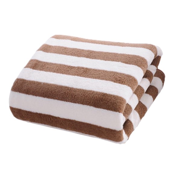 Staron Serviettes 76x34cm pour Salle de Bain (Café), Grandes Serviettes de Bain Super Douces et Absorbantes, Serviettes de Douche Rayées Idéales pour la Maison l'Hôtel le Gym le Voyage