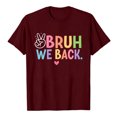 thumbnail image 4 of PMVFHDE Hauts Fille Hauts Filles T-Shirts Graphiques pour Fille Hauts Filles T-Shirts Enfants Rentrée des Classes Graphique Manches Courtes Col Rond T-Shirt Lumineux et Confortable pour Garçons et Filles Bordeaux,6-7 Ans, 4 of 4