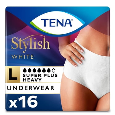 TENA Incontinence Underwear for Women, Super Plus Absorbency, Large, 16 Count