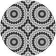 thumbnail image 1 of Ahgly Company Tapis de Zone Rond d'Intérieur Lavable à la Machine, Style Transitionnel, Gris Argenté, 5 Pieds Rond, 1 of 7