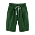 thumbnail image 4 of AherBiu Plus Size Shorts for Women Drawstring High Waisted Straight Leg Summer Casual Lounge Shorts with Pockets, 4 of 4