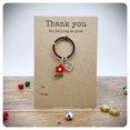 thumbnail image 1 of Thank You for Helping Me Keychain | Appreciation Flower Keyring Gift | Teacher Thank You Key Holder | Cute Decorative Key Ring for Home, Office, or Classroom, 1 of 2